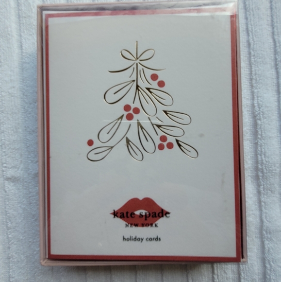kate spade Other - Kate Spade Mistletoe Holiday Card Set